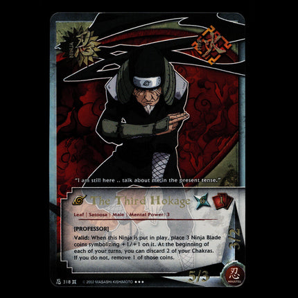The Third Hokage - 318 - NM - Unlimited - Foil - Naruto CCG - E1-113