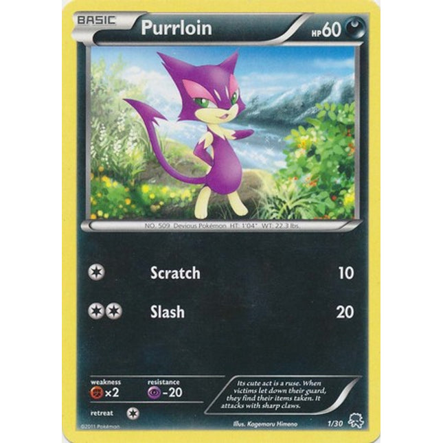 Purrloin (1/30) [Black & White: Trainer Kit - Zoroark]