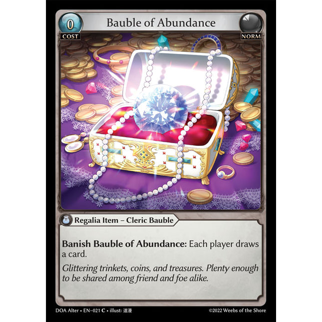 Bauble of Abundance - DOA Alter EN-021 - Common - Near Mint - Foil - Grand Archive TCG