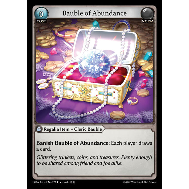 Bauble of Abundance - DOA 1st EN-021 - Common - Near Mint - Foil - Grand Archive TCG