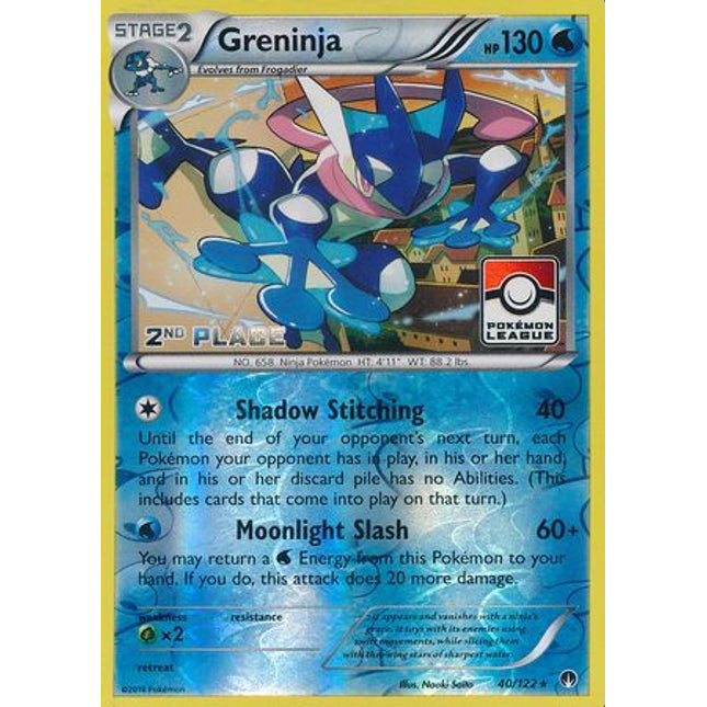 Greninja (40/122) (League Promo 2nd Place) [XY: BREAKpoint]