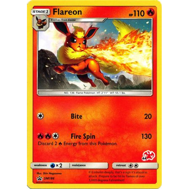 Flareon (SM186) (Charizard Stamp #44) [Battle Academy 2020]
