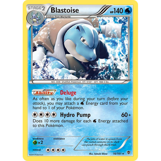 Blastoise (16/101) (Cosmo Holo) (Blister Exclusive) [Black & White: Plasma Blast]