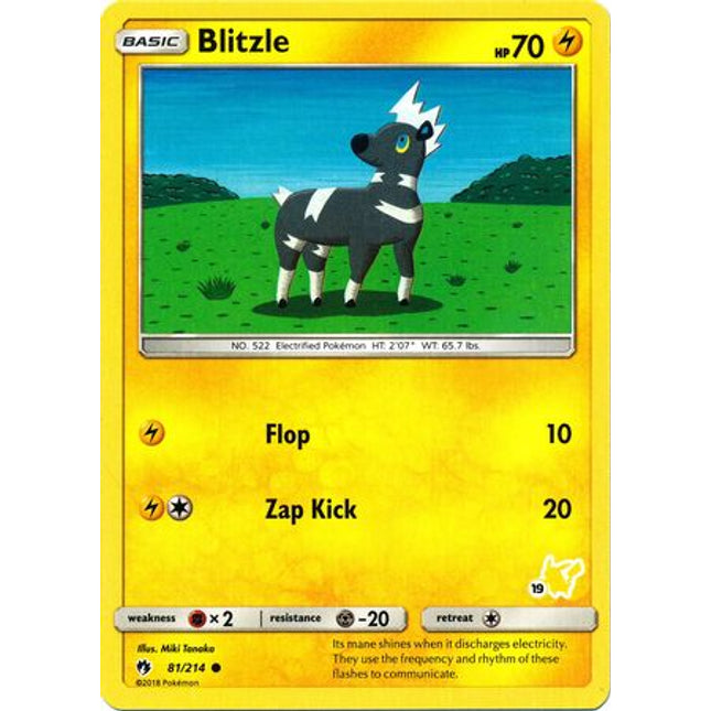 Blitzle (81/214) (Pikachu Stamp #19) [Battle Academy 2020]