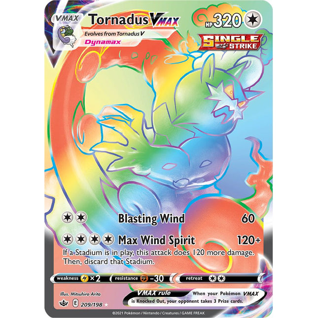 Tornadus VMAX (209/198) [Sword & Shield: Chilling Reign]