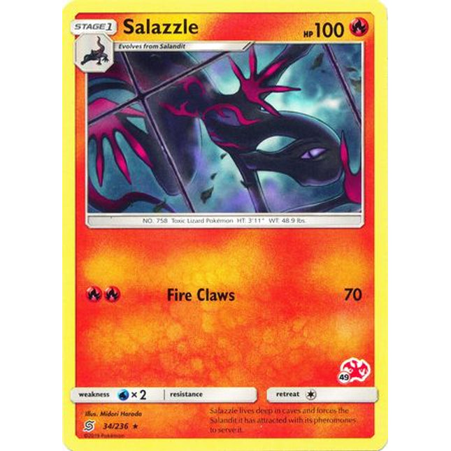 Salazzle (34/236) (Charizard Stamp #49) [Battle Academy 2020]