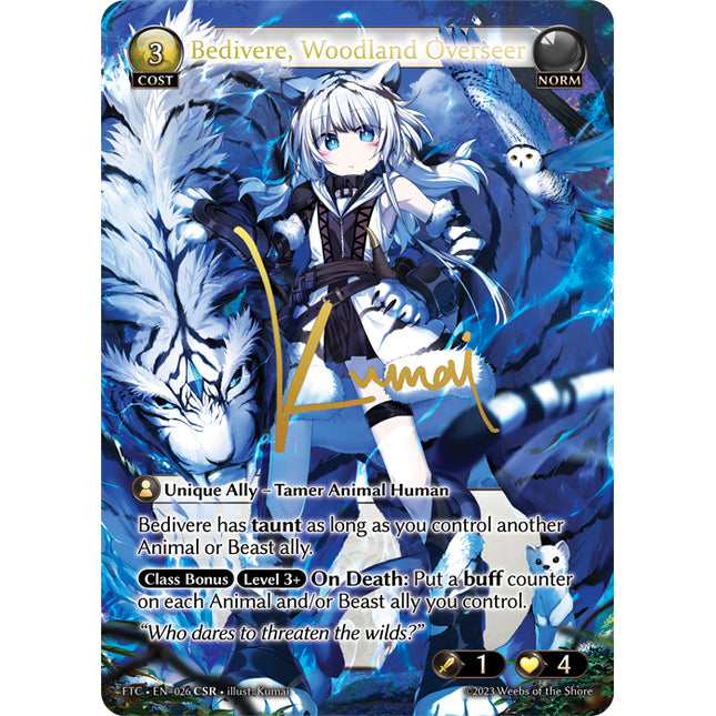 Bedivere, Woodland Overseer - FTC EN-026 - x1 - SR - NM - CSR - Grand Archive TCG