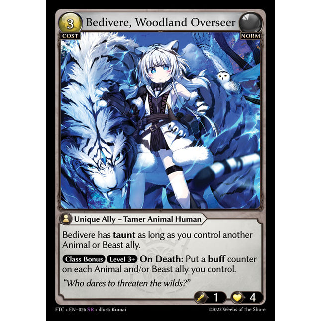 Bedivere, Woodland Overseer - FTC EN-026 - x1 - SR - NM - Non-Foil - Grand Archive TCG