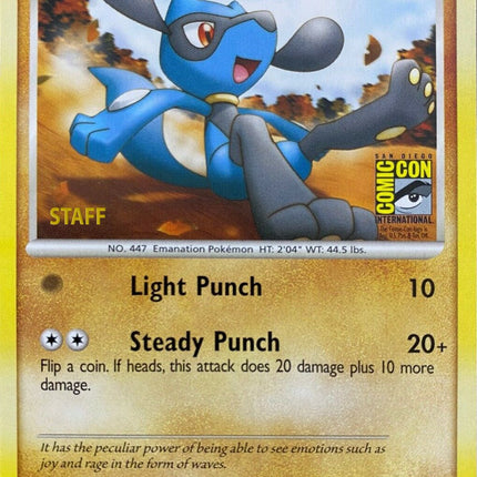 Riolu (91/127) (SDCC 2009) (Staff) [Platinum: Base Set]