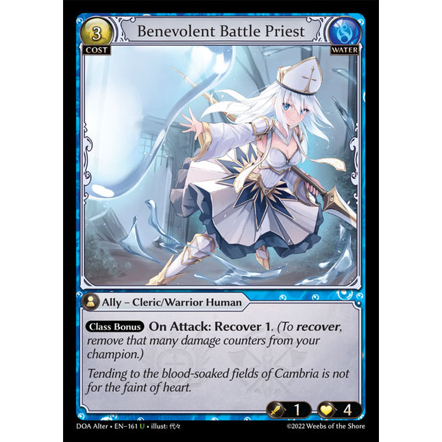 Benevolent Battle Priest - DOA Alter EN-161 - Uncommon - Near Mint - Foil - Grand Archive TCG