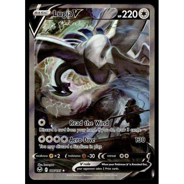 Lugia V - 186/195 - NM - Alt Art - Silver Tempest - Pokemon - A6-66