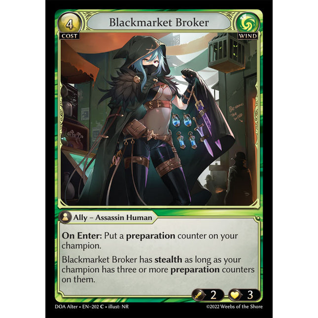 Blackmarket Broker - DOA Alter EN-202 - Common - Near Mint - Foil - Grand Archive TCG