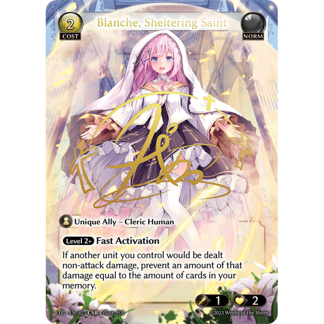 Blanche, Sheltering Saint - FTC EN-027 - x1 - SR - NM - CSR - Grand Archive TCG