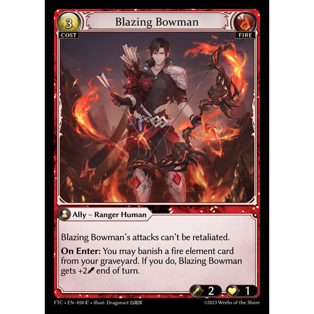 Blazing Bowman - FTC EN-050 - x1 - C - NM - Foil - Grand Archive TCG
