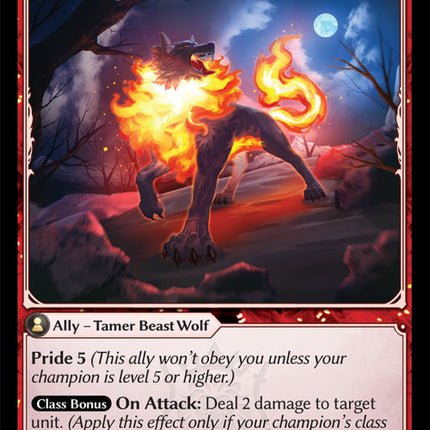 Blazing Direwolf - DOA Alter EN-119 - Uncommon - Near Mint - Foil - Grand Archive TCG