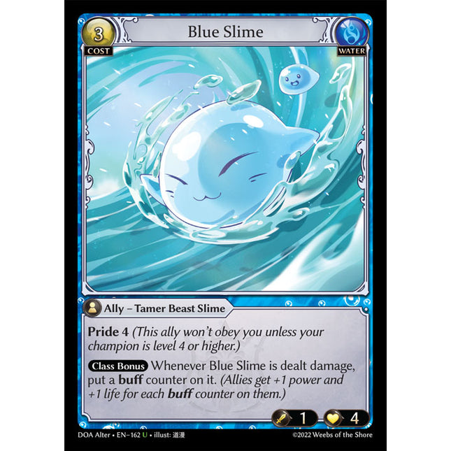 Blue Slime - DOA Alter EN-162 - x1 - Uncommon - Near Mint - Non-Foil - Grand Archive TCG