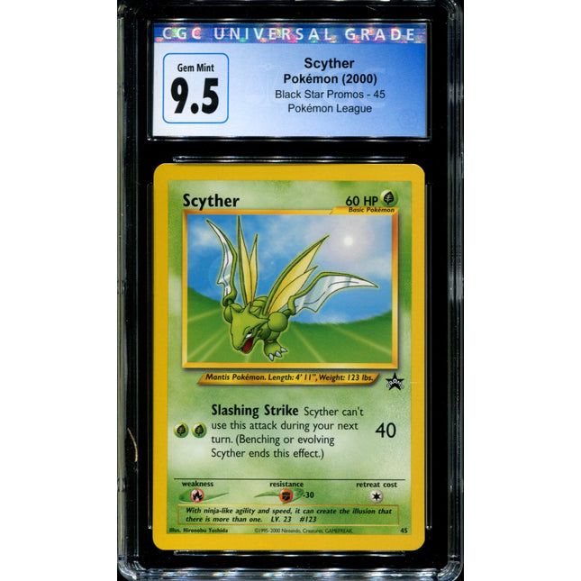Scyther - 45 - CGC 9.5 - Black Star Promos - League - Pokemon - 92063