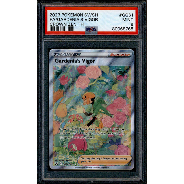 Gardenia's Vigor - GG61/GG70 - PSA 9 - Full Art - Crown Zenith - Pokemon - 68765