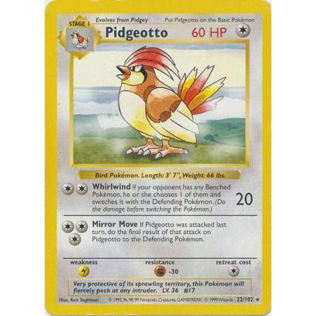 Pidgeotto (22/102) [Base Set (Shadowless)]