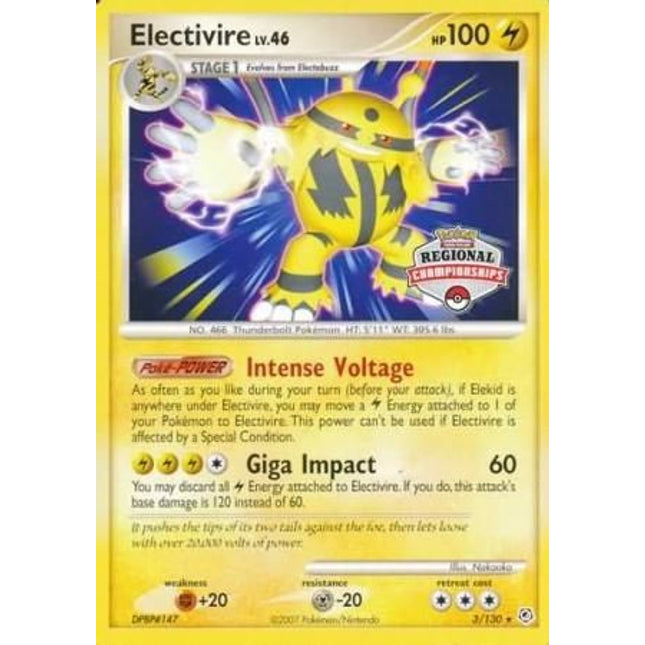 Electivire (3/130) (Regional Championship Promo) [Diamond & Pearl: Base Set]