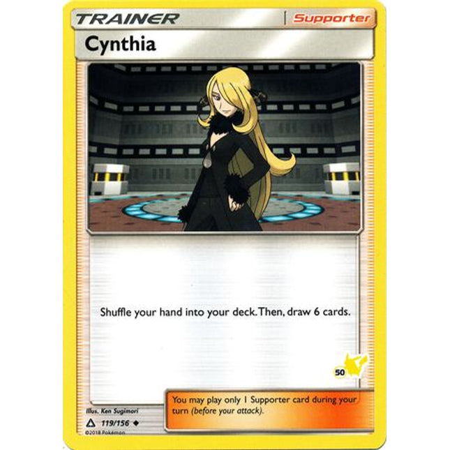 Cynthia (119/156) (Pikachu Stamp #50) [Battle Academy 2020]