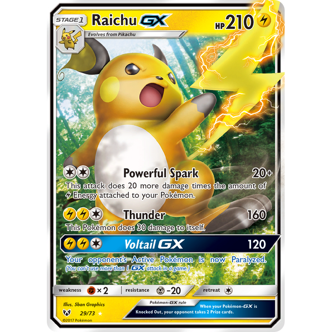 Raichu GX (29/73) [Sun & Moon: Shining Legends]