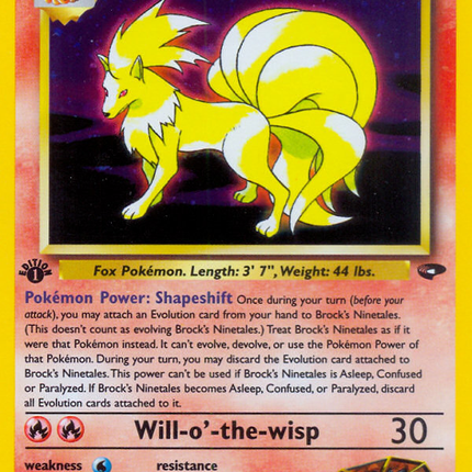 Brock's Ninetales (3/132) [Gym Challenge 1st Edition]