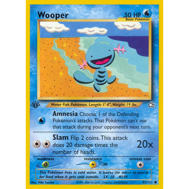 Wooper (82/111) [Neo Genesis 1st Edition]