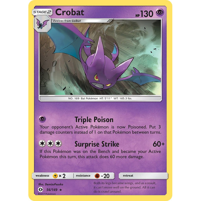 Crobat (56/149) (Cosmos Holo) (Blister Exclusive) [Sun & Moon: Base Set]