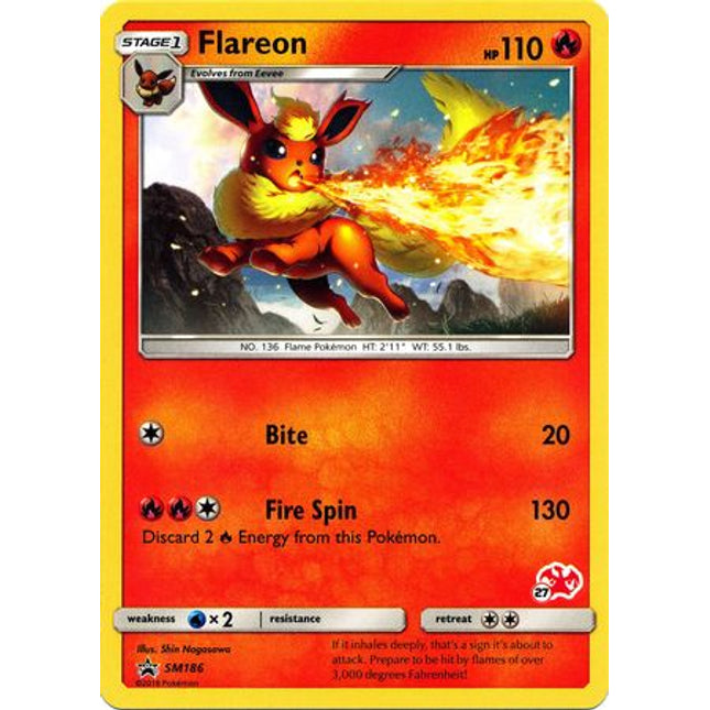 Flareon (SM186) (Charizard Stamp #27) [Battle Academy 2020]