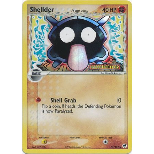 Shellder (63/101) (Delta Species) (Stamped) [EX: Dragon Frontiers]