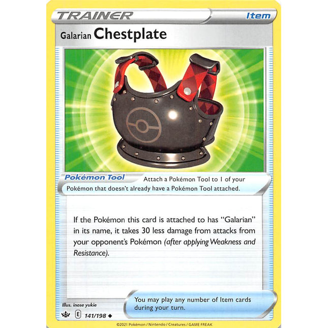 Galarian Chestplate (141/198) [Sword & Shield: Chilling Reign]