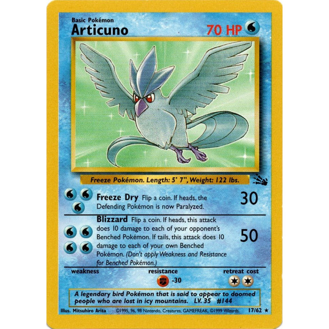 Articuno (17/62) [Fossil Unlimited]
