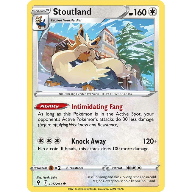 Stoutland (135/203) [Sword & Shield: Evolving Skies]