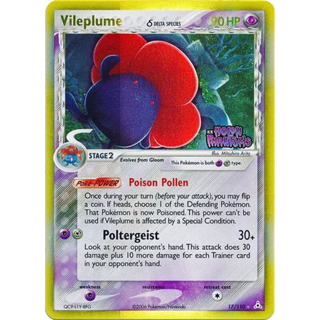 Vileplume (17/110) (Delta Species) (Stamped) [EX: Holon Phantoms]