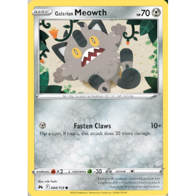 Galarian Meowth (084/159) [Sword & Shield: Crown Zenith]