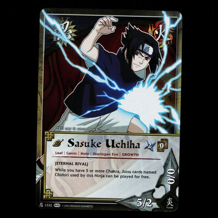 Sasuke Uchiha - 1222 - NM - 1st Edition Foil - S22 - Naruto CCG - D4-30