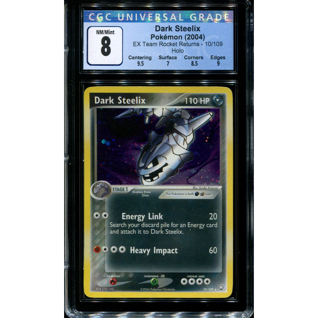 Dark Steelix - 10/109 - CGC 8 - Holo - Team Rocket Returns - 36725