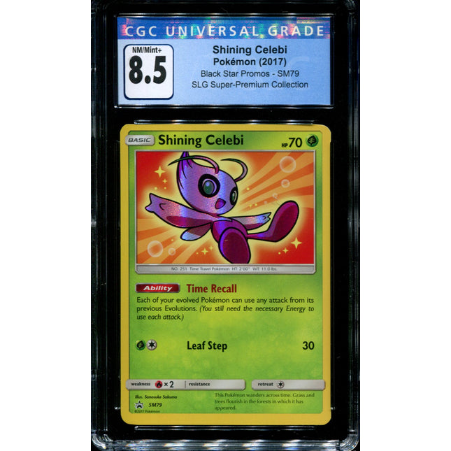 Shining Celebi - SM79 - CGC 8.5 - Black Star Promo - Shining Legends - Pokemon -  15144