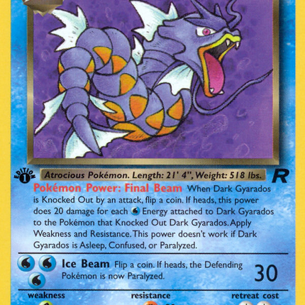 Dark Gyarados (25/82) [Team Rocket 1st Edition]