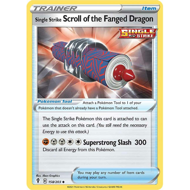 Single Strike Scroll of the Fanged Dragon (158/203) [Sword & Shield: Evolving Skies]