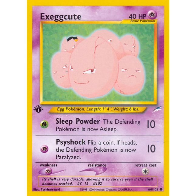 Exeggcute (64/105) [Neo Destiny 1st Edition]