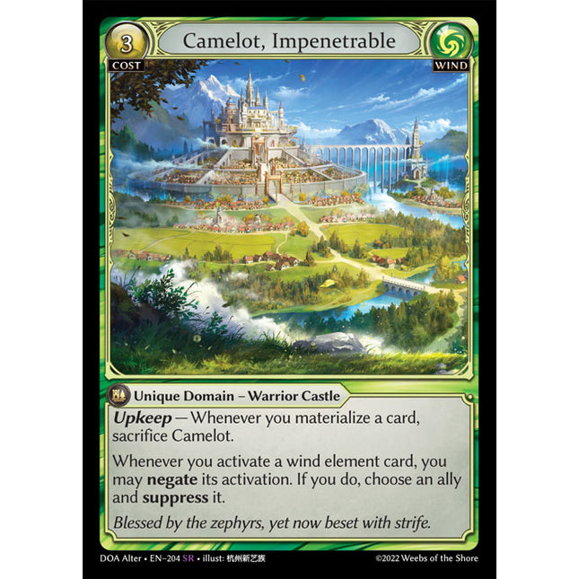 Camelot, Impenetrable - DOA Alter EN-204 - Super Rare - Near Mint - Foil - Grand Archive TCG