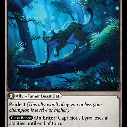 Capricious Lynx - FTC EN-028 - x1 - C - NM - Foil - Grand Archive TCG