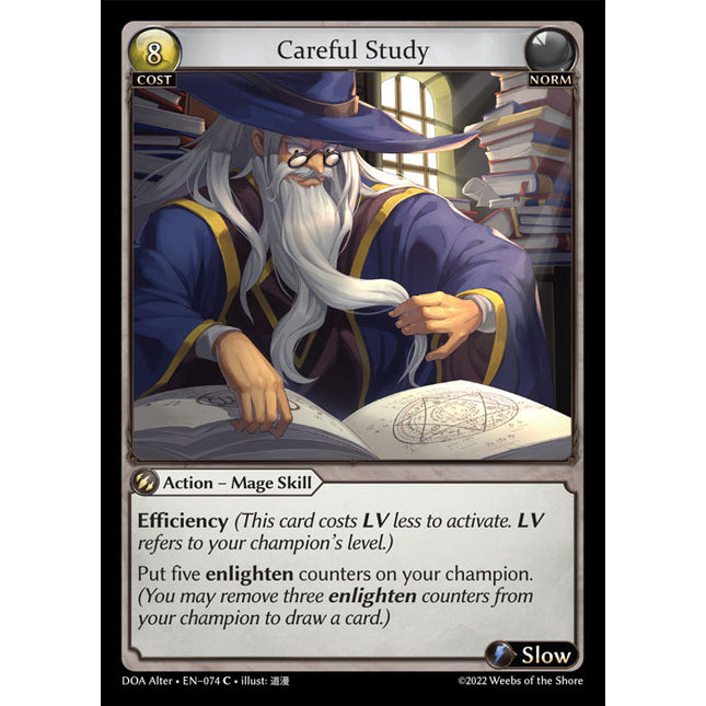 Careful Study - DOA Alter EN-074 - Common - Near Mint - Foil - Grand Archive TCG