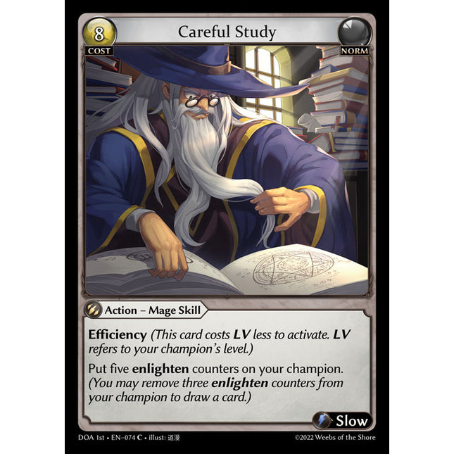 Careful Study - DOA 1st EN-074 - Common - Near Mint - Non-Foil - Grand Archive TCG
