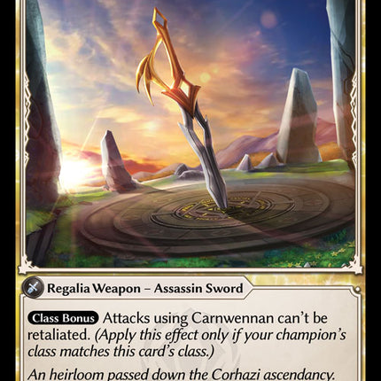 Carnwennan, Shrouded Edge - DOA 1st EN-065 - Rare - Near Mint - Foil - Grand Archive TCG