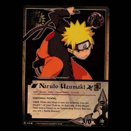Naruto Uzumaki - 418 - NM - Unlimited - Foil - Naruto CCG - E1-94