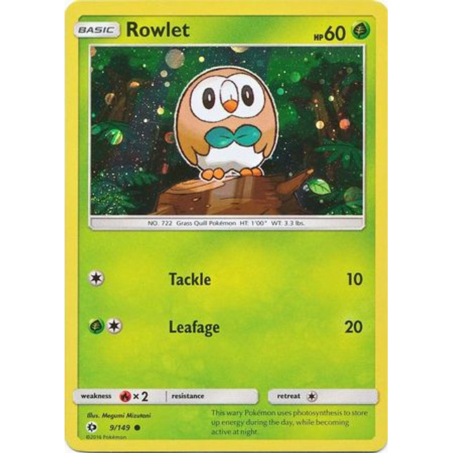 Rowlet (9/149) (Cosmos Holo) [Sun & Moon: Base Set]