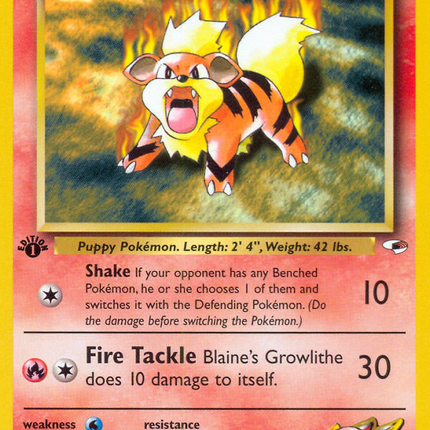 Blaine's Growlithe (35/132) [Gym Heroes 1st Edition]